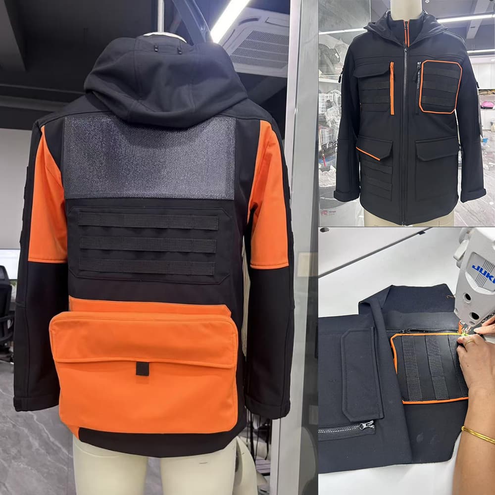 Eine solarbetriebene Wanderjacke